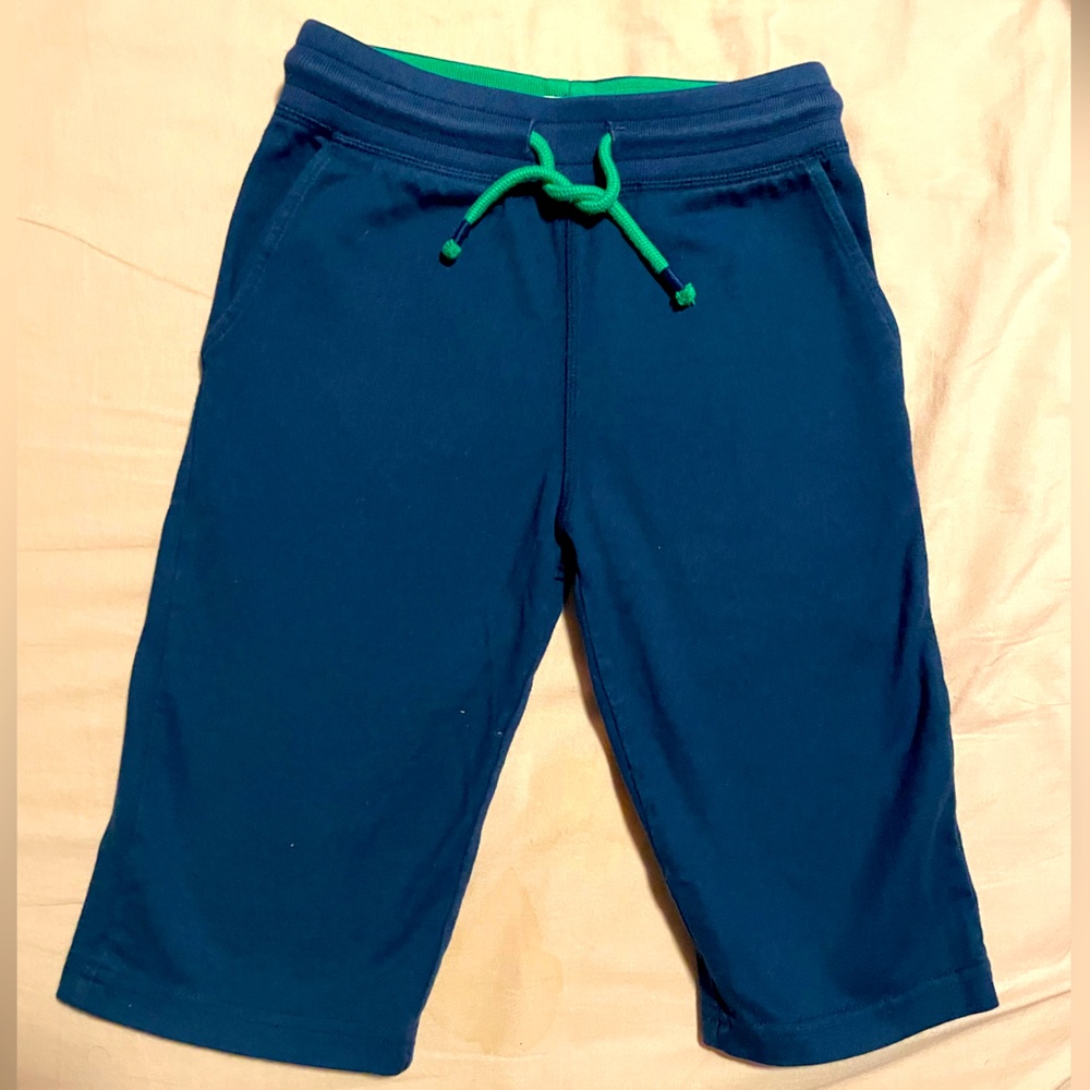 Boden Jersey Baggies Boys Shorts Navy and Green Size 7